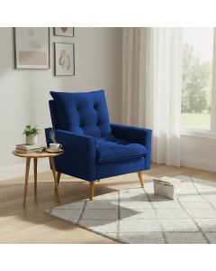 Poltrona Sala 92cm Conforto Design Charmoso e Acabamento Que Valoriza o Ambiente Azul Ester