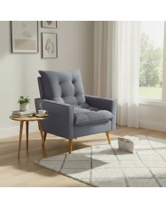 Poltrona Sala 92cm Visual Estofado Macio e Elegância Contemporânea para Sua Sala Cinza Claro Ester