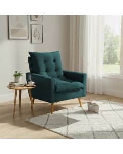 Poltrona Sala 92cm Design Elegante Ideal para Decorar Seu Ambiente Ester Verde