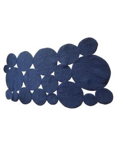 Tapete Decorativo em Corda Náutica 2,00x1,00m Forma Circular - Azul Marinho